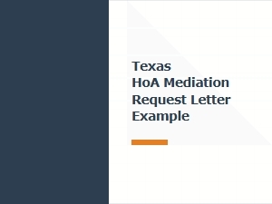 Texas Hoa Mediation Request Letter Example
