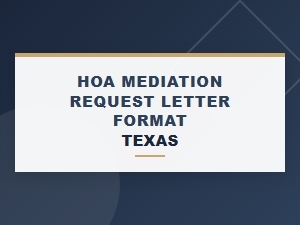 Hoa Mediation Request Letter Format in Texas