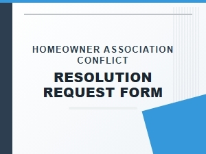Tx Homeowner Association Conflict Resolution Request Form